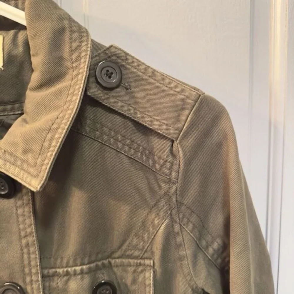 Converse One Star Utility Military Jacket Button‎ Up Cargo Coat Green/Gray XS